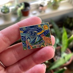 Cat painting pin